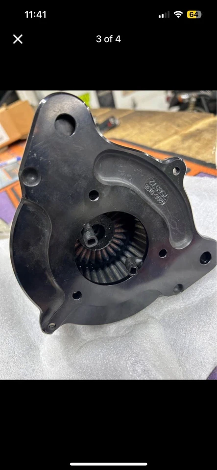 Filtro de aire negro Roland Sands para motores Harley Davidson de doble leva 2008-2016 Foto 3 de 4