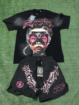 Hell star pink swimming googles set shirt and shorts size Large 100 obo