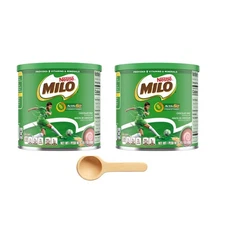 Nestlé MiloChocolate Malt Drink 14.1oz (400g) 2 Pack + Wooden Spoon –Energy Mix