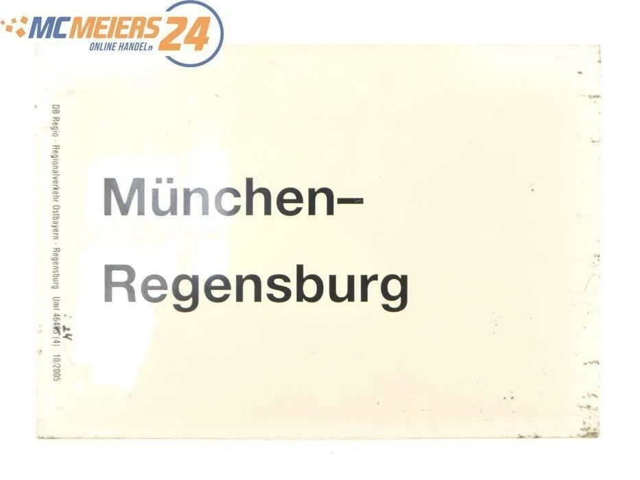 Plaque de circulation des trains E244 plaque de wagon Munich - Ratisbonne - Photo 1/1