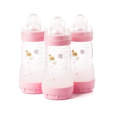 Image of MAM Easy Start Anti-Colic Baby Bottles 260ml 3 Pack Newborn Feeding Bottles NEW