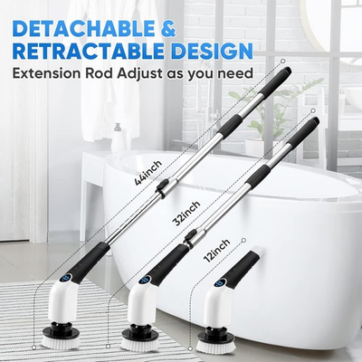 #ad Cordless Electric Spin Scrubber 8 Brush Heads Bathroom Cleaner $39.99