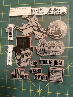 Tim Holtz Mr Bones Cling Rubber Stamps #CM245 Halloween