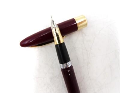 NOS 1950s Sheaffer Burgundy 14k Gold Valiant Snorkel Touchdown
