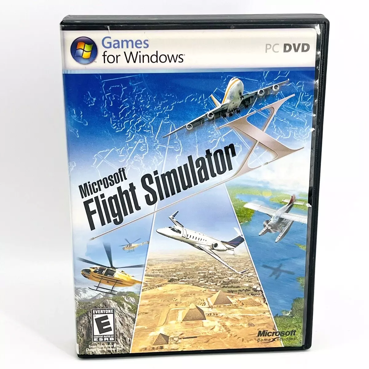 2006 MICROSOFT FLIGHT SIMULATOR X GAMES FOR WINDOWS PC DVD-REALISTIC  FLYING-CIB