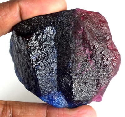 513 Ct/55 mm Natural Bi Color Sapphire Gemstone Rough Certified