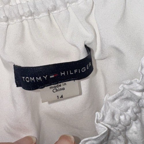 Tommy Hilfiger White Short Sleeve Swiss Dot Maxi Dress Size 14 - Picture 6 of 18