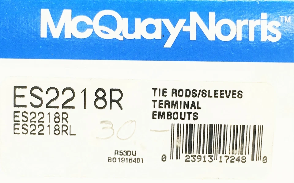 Extremo de varilla de amarre de dirección McQuay-Norris ES2218R NOS Foto 3 de 3