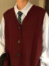 Man Clothes Sleeveless Vest Knitted Sweaters Men Buttons Cardigan Slit Waistcoat