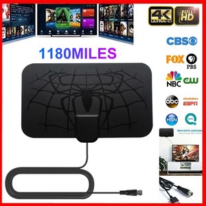 Antena Tv Digital Hd 1180 Millas Interiores 1080p 4k Con Amplificador De Sea Al Booster Ebay