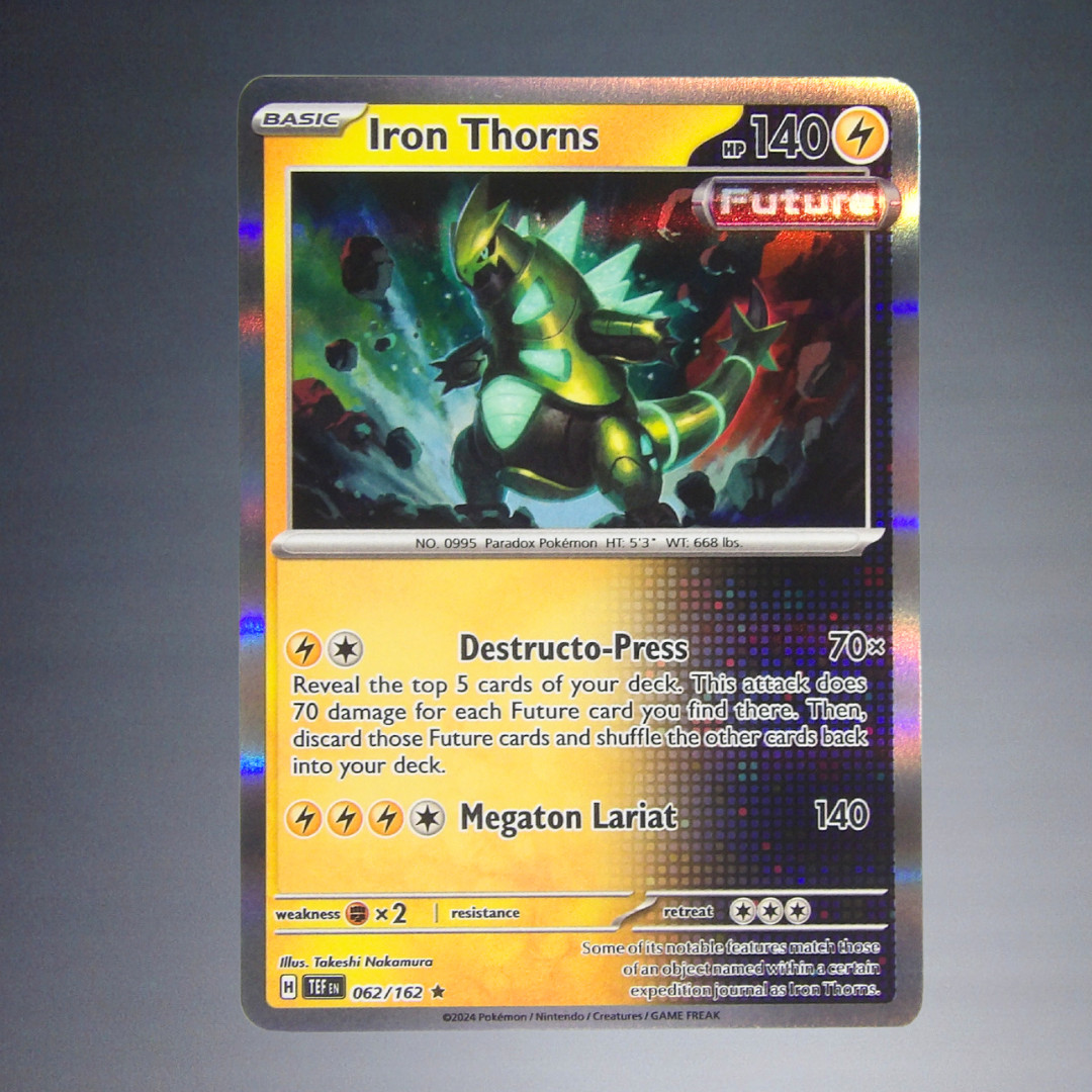 2024 POKEMON TCG IRON THORNS #062/162 SV TEMPORAL FORCES RARE HOLO TRADING CARD