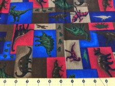 Dinosaur Flannel David Textile fabric sold by the yard 926