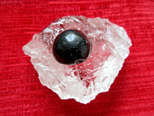 schwarzer Onyx Trommelstein, Größe ca. 3 x 3 cm, Gewicht ca. 20 g