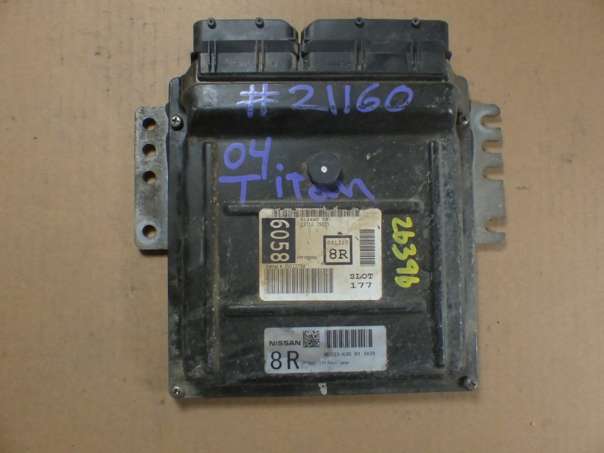 04 NISSAN TITAN 4X4 3.36 RATIO ECU ECM COMPUTER MEC33-630 D1 04 NISSAN TITAN 4X4 3.36 RATIO ECU ECM COMPUTER MEC33-630 D1