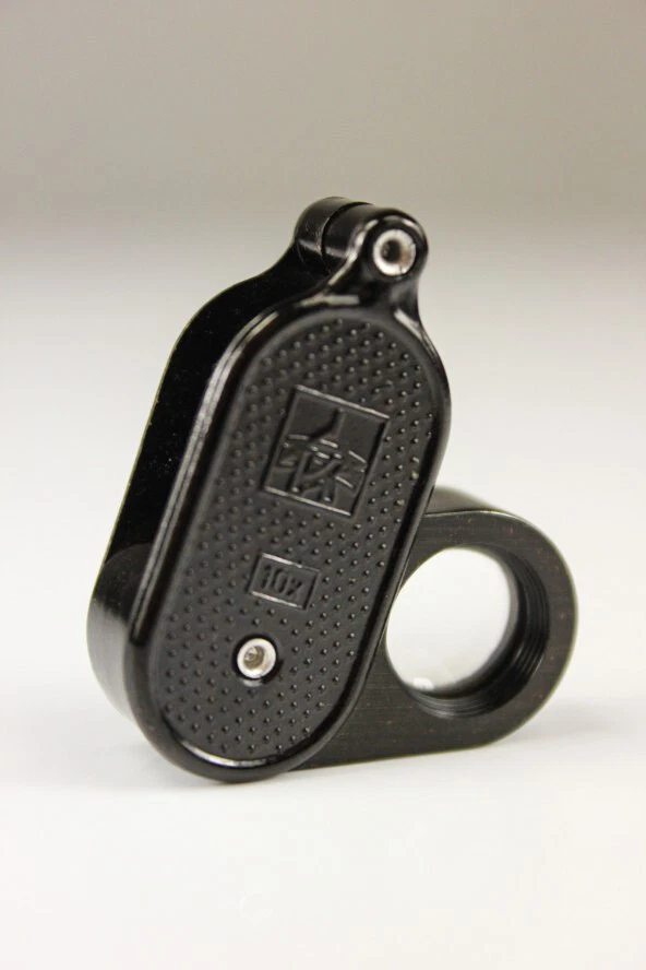Einschlag Klapp Lupe 10x Linse ZirkelK Bakelit Juwelier Uhrmacher 10fach Loupe - Bild 3 von 4