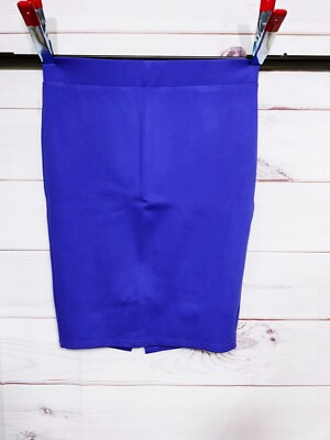 Torrid Womens Straight Pencil Skirt Size 1 Purple Stretch Back Slit Pull On