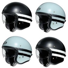 Shoei J.O Sequel Open Face Motorcycle Helmet Classic Scooter Vintage Black Blue