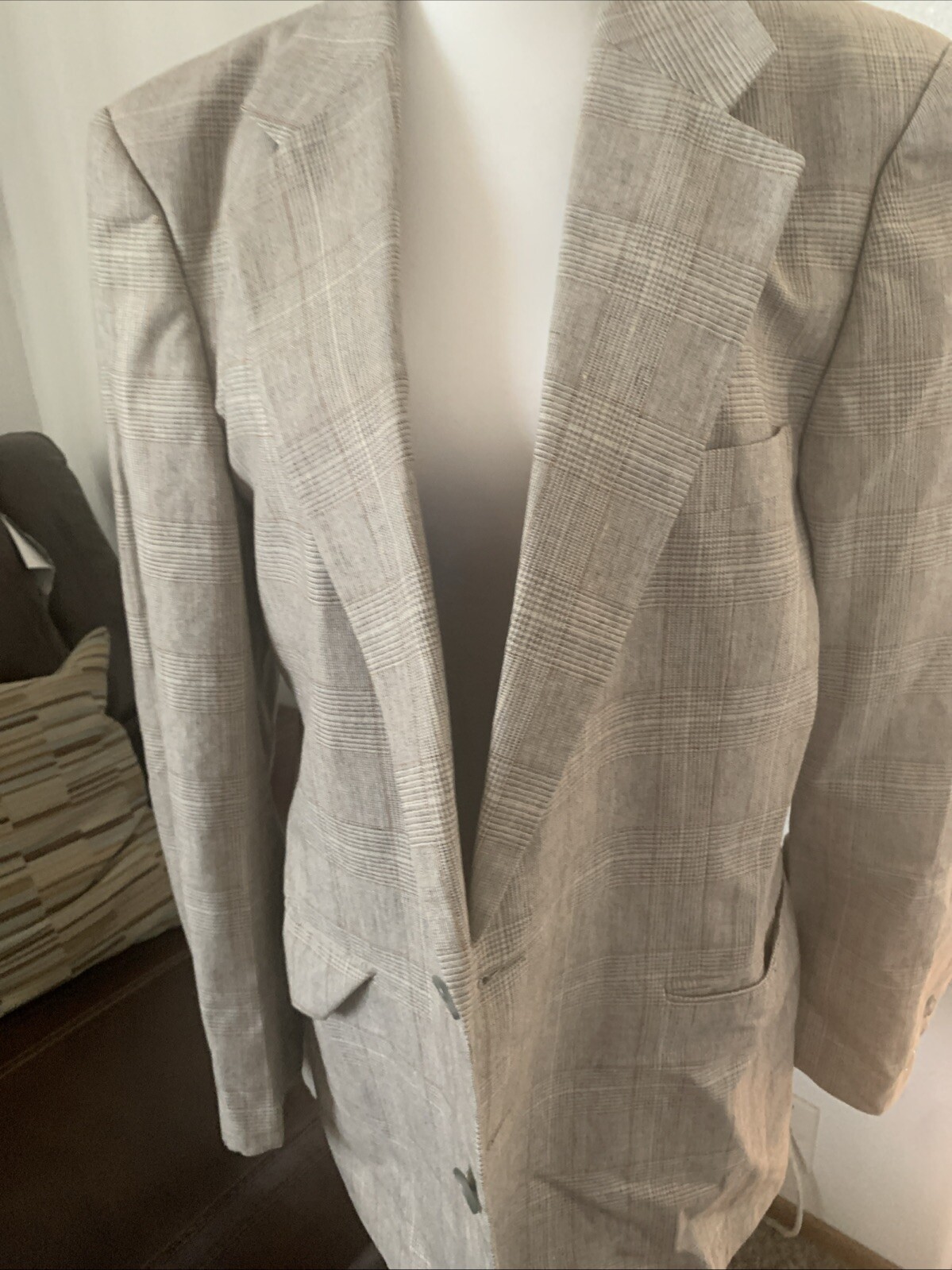 Giacca cappotto vintage YSL Yves Saint Laurent OVERCHECK