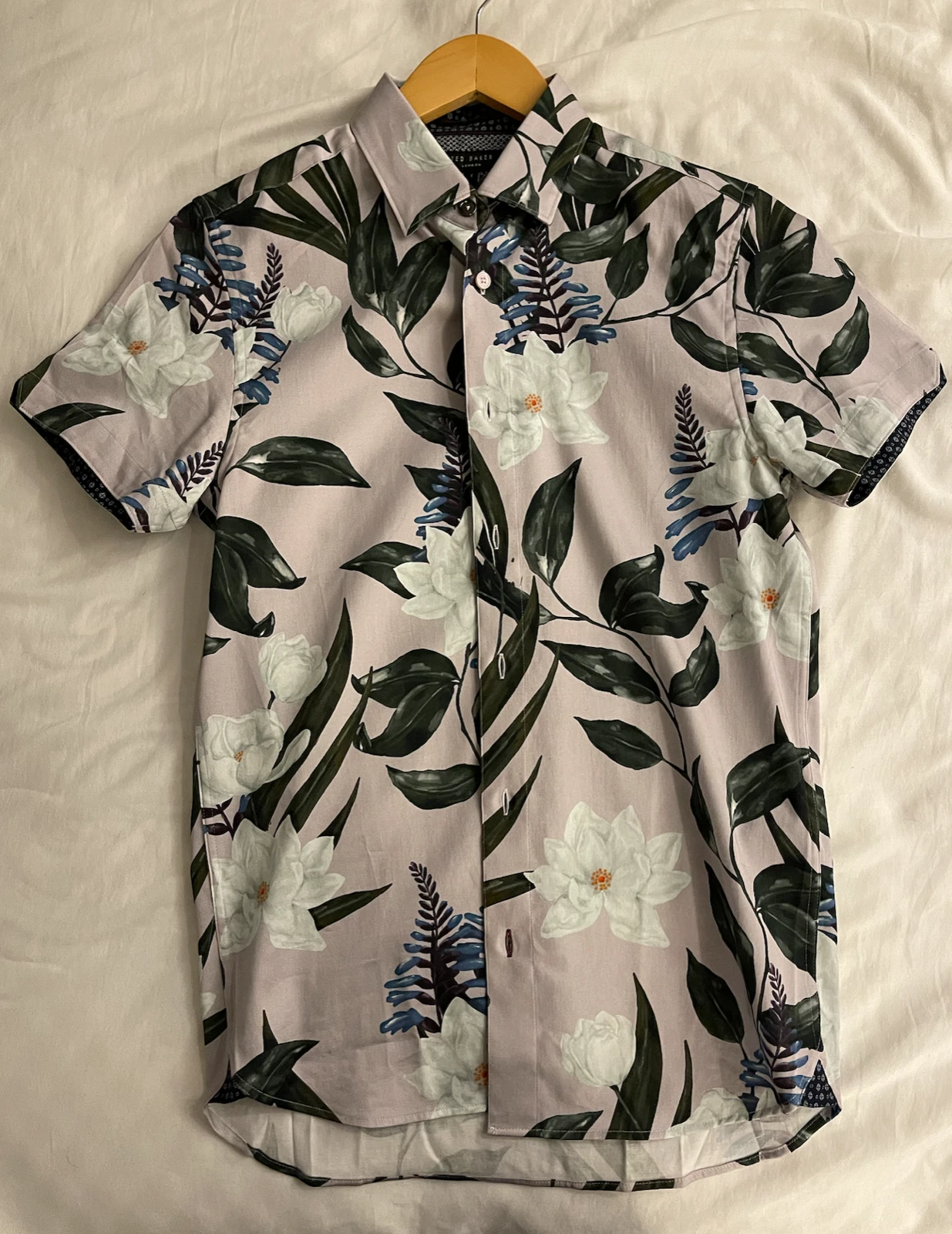 Ted Baker Men Floral Shirt Size 1