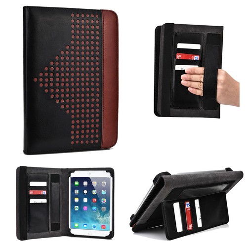 Universal Folio Tablet Case with Card and Hand Strap for 8 to 10 Inch Tablets - Picture 1 of 21
