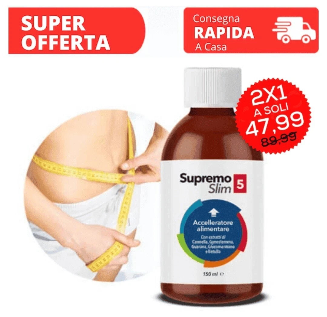 Recensione Supremo Slim 5 Integratore Dimagrante 300ml - Prezzo 47,99€