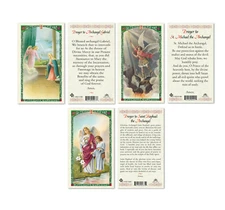 Laminated Archangels Gabriel, Michael, & Raphael 3 Holy Prayer Cards Catholic