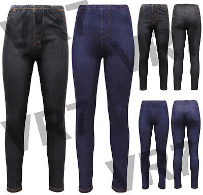 Femme Taille Haute Extensible Skinny Tube Jeans Femmes Jeggings Pantalon UK 6-22