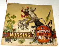 Rare Antique Dr. Morse's Indian Root Pills Nursing Booklet! Native American Bear