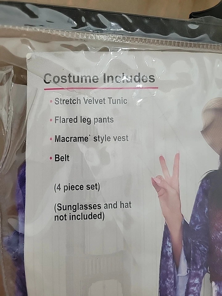 Wild at Woodstock Costume By Dreamgirl 60's, Hippie, Dress Up, Halloween - Image 4 of 4