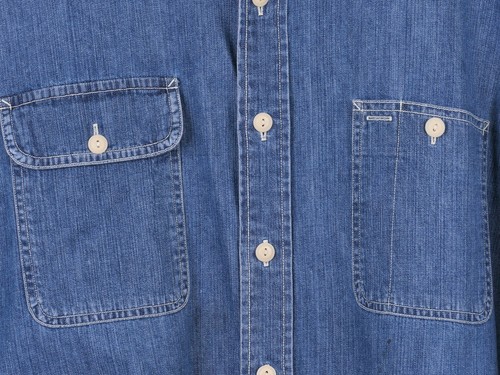 Hoja de trabajo Polo Ralph Lauren Dungaree azul triple puntada utilitario con botones XL - Imagen 4 de 8