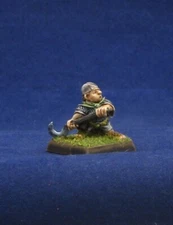 Painted Hando Militia, Citadel (1988) GW C11 Halflings, OOP Metal RPG Miniature