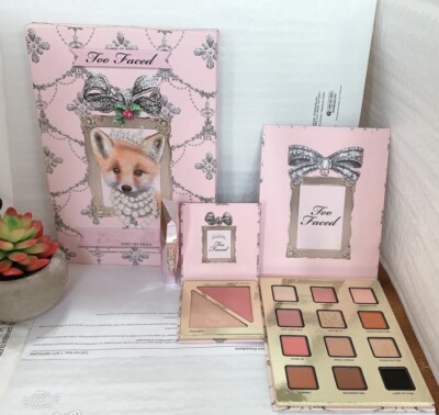 Too Faced Enchanted Beauty Foxy Neutrals Makeup Set Eyeshadow Palette Mascara