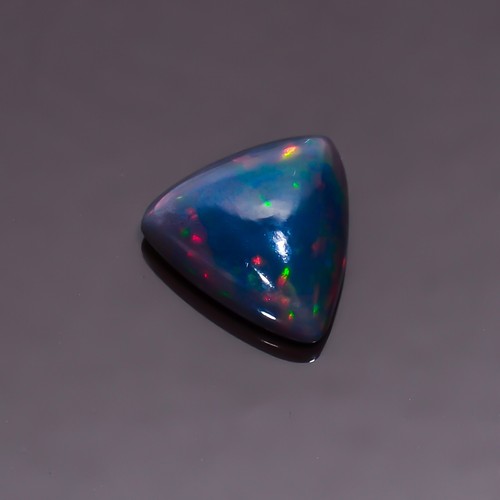 2 Ct Natural Black Ethiopian Opal Trillion Cabochon Loose Gemstone 11X11X5 mm - Picture 2 of 3