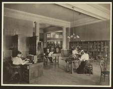 8" x 10" Photo 1900 Photo Adult reading room, Carnegie library of Homestead