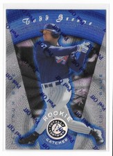 Todd Greene 1997 Pinnacle Totally Certified Mirror Blue Rookie #120 /1999 Angels