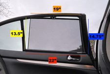 Block Shades Universal 22 Length Rear Door Side Sun Shade Roller Blinds Square