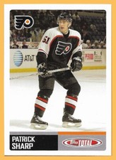 #417 Patrick Sharp 2002-03 Topps Total Rookie Hockey Card NM-Mint. rookie card picture