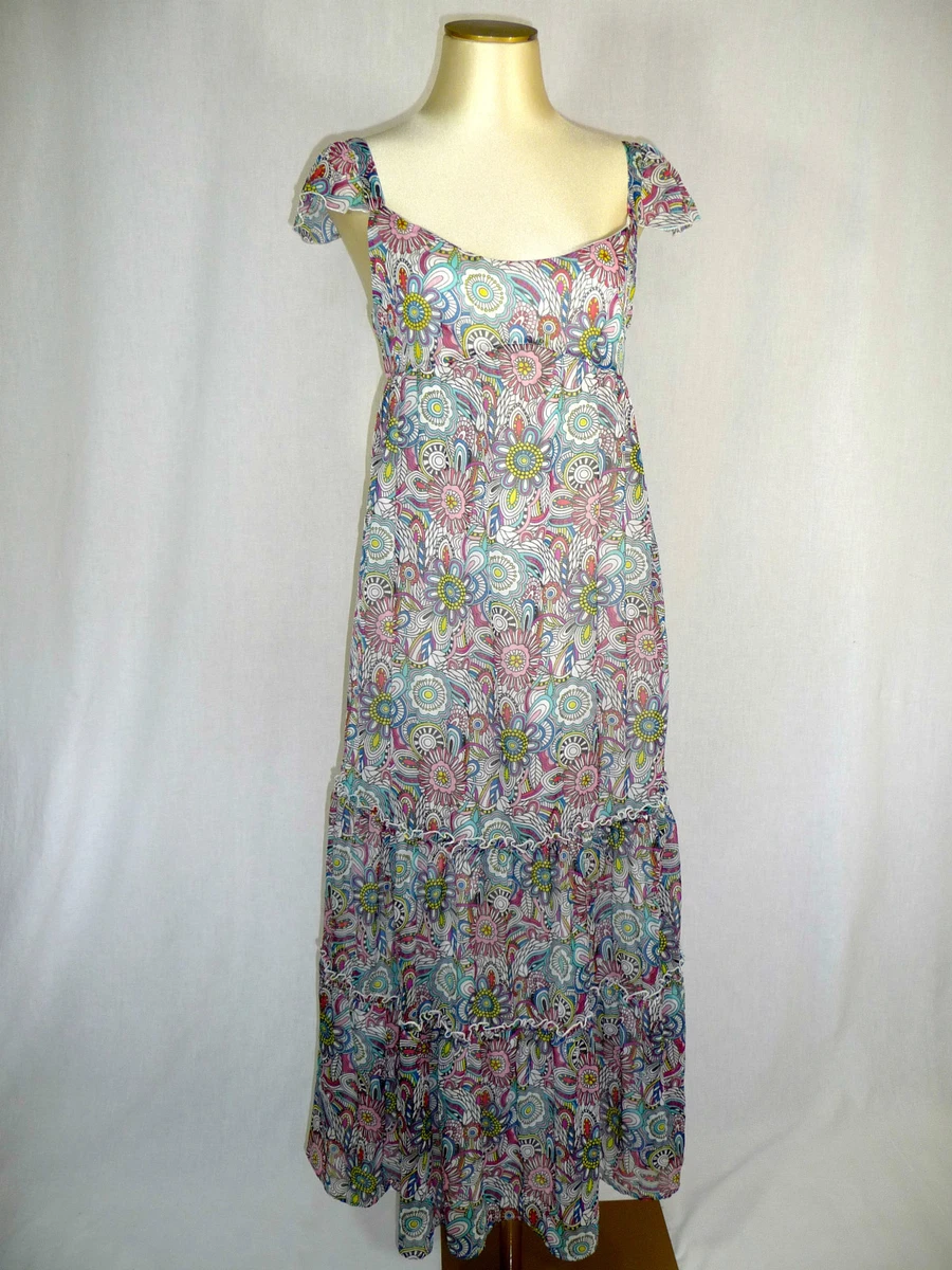 PEPE JEANS ROBE LONGUE FLEURS T S NEUF eBay