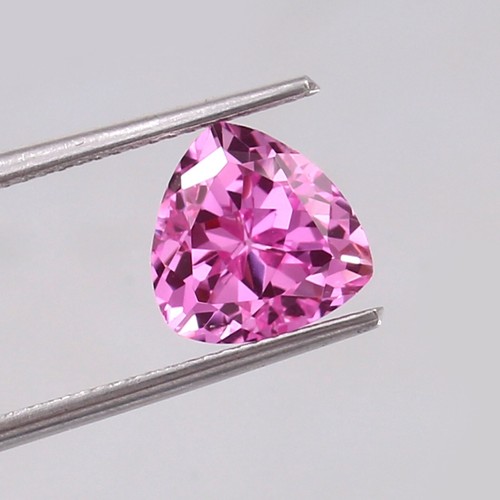 Flawless Ceylon Pink Sapphire 9x9mm | Trillion Cut 4 Ct | DIY Jewelry Gemstone - Picture 19 of 20
