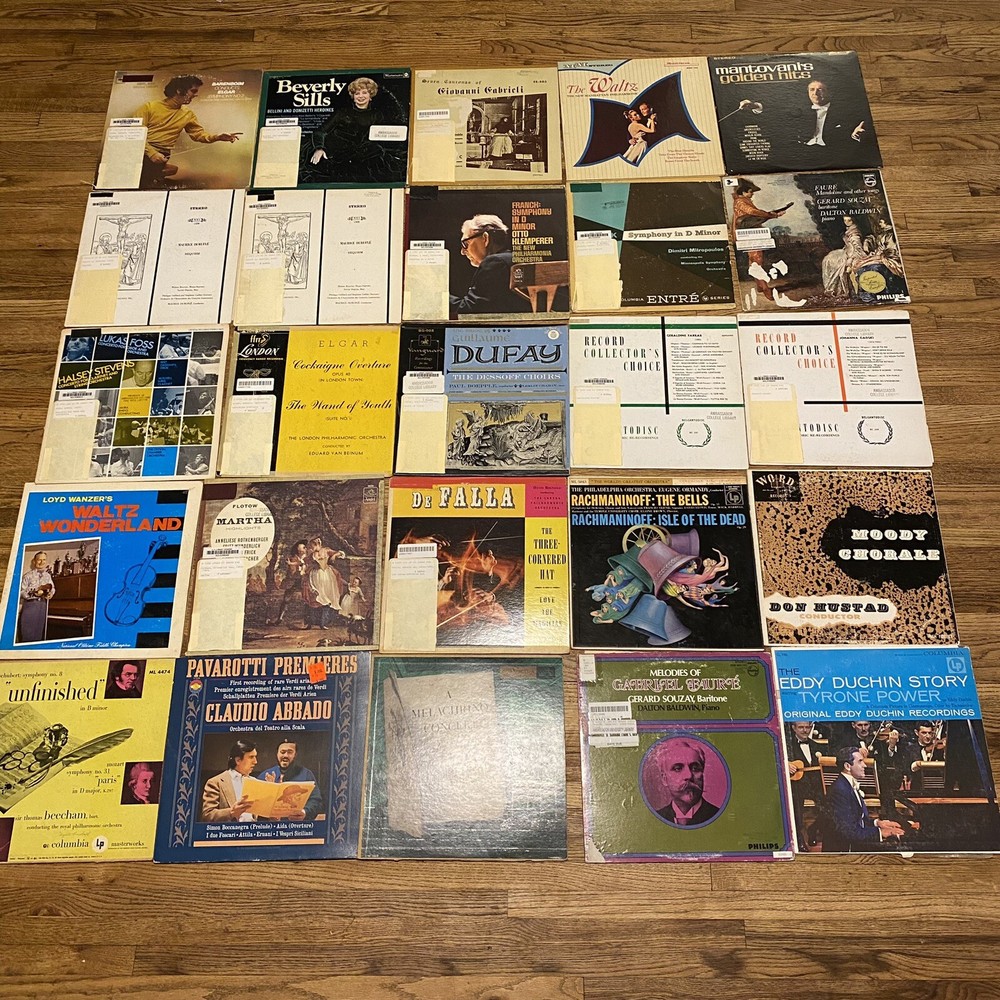 Classical Symphony Vinyl Record Lot of 25 LPs 33 RPM 12 Inch