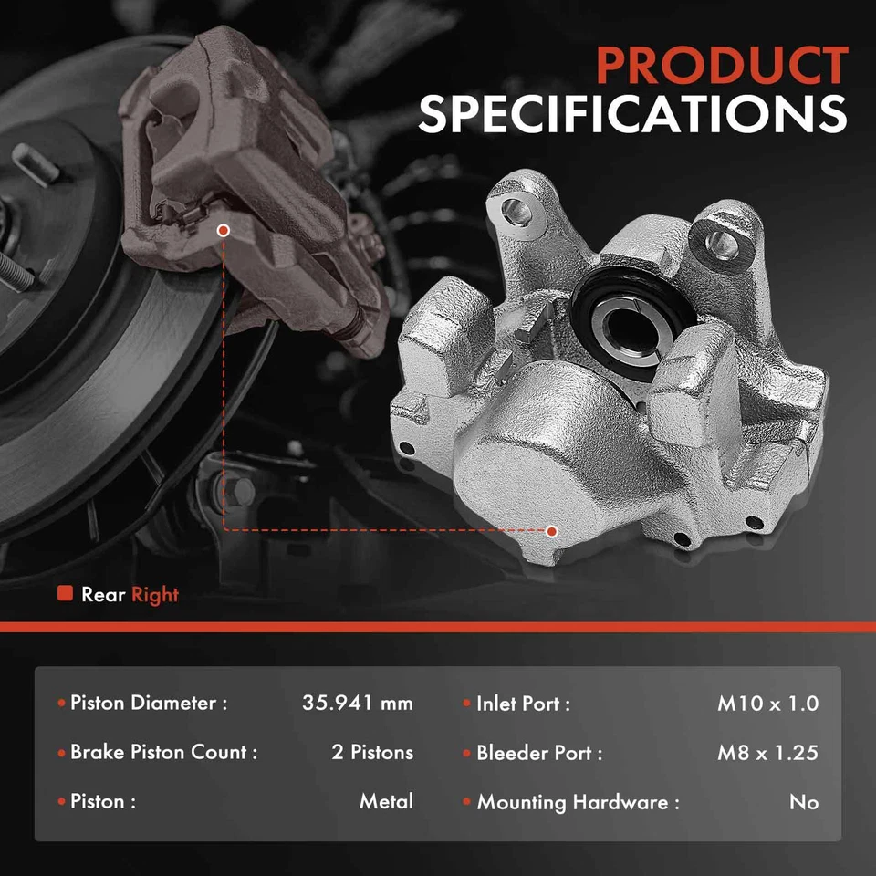 Pinza de freno trasera derecha derecha mercedes-benz c240 c320 clk350 slk300 e300 c230 Foto 2 de 4