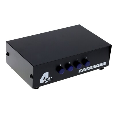 4fach Video Switch SVHS Cinch DVD/Receiver/Spiele #629_neu