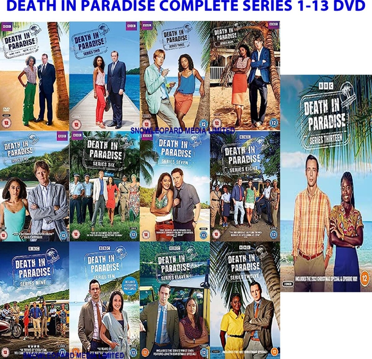 DEATH IN PARADISE COMPLETE SERIES 1-13 DVD COLLECTION SEASON