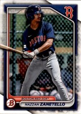 LOT OF 20 2024 BOWMAN BASE PAPER  PROSPECT BP88 NAZZAN ZANETELLO BOSTON RED SOX