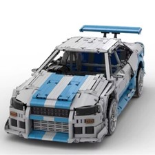 Nissan GT-R R3 To Build 3383 Pieces Paul Walker 1:8 Technic Fast F Bricks