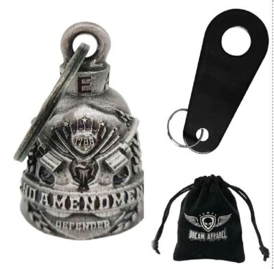 Motorcycle Bell Good Luck Biker Gremlin 3D w Bag Legend Card Impact Resistant