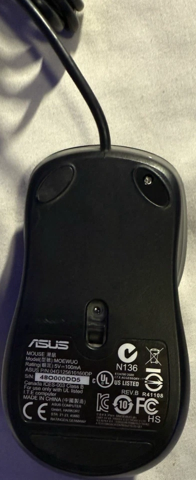 ASUS Mouse Wires Optical USB Connect N136 MOEWUO (USED) - Image 4 of 4