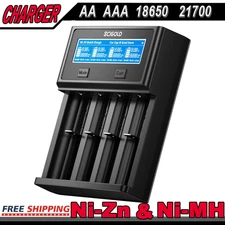 4A Smart Battery Charger with LCD Display for Rechargeable Li-ion Ni-MH Ni-Zn √