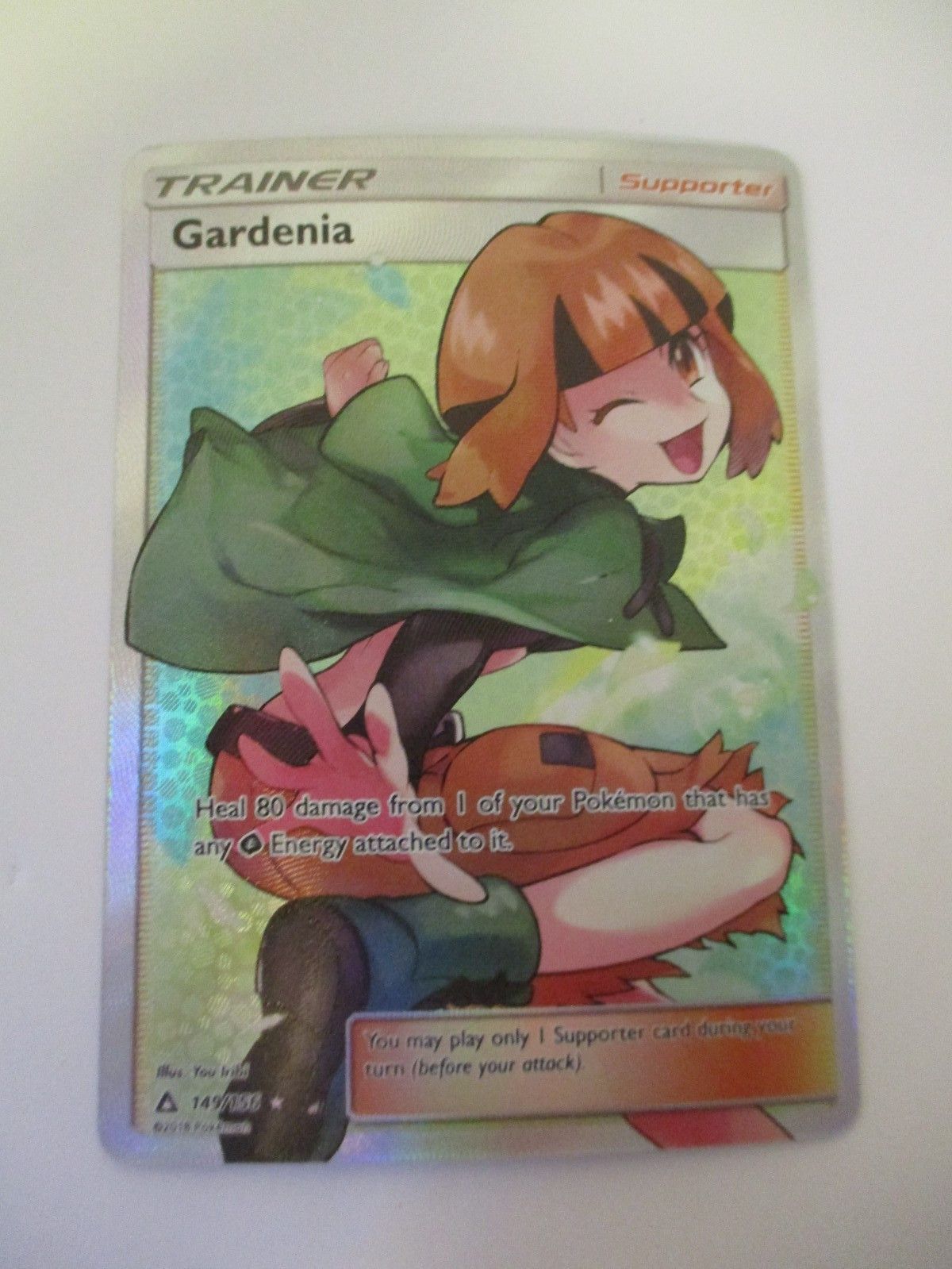 Pokemon Gardenia Ultra Prism Full Art SM Holo Card 149/156 Ultra Rare NM