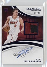 2024-25 Panini Immaculate Rookie Blue /49 Pelle Larsson #110 Patch Auto 1o92